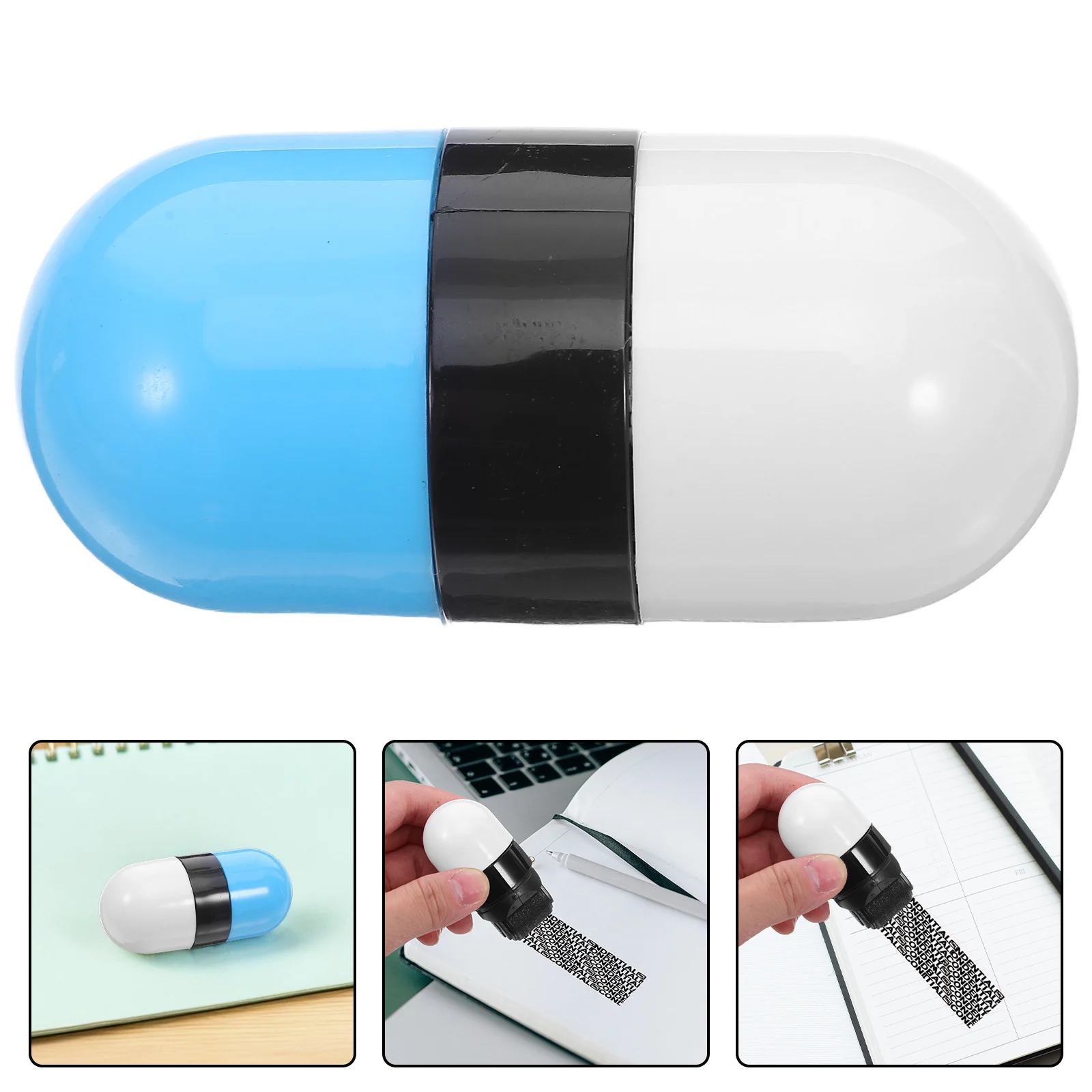 2 قطعة المزدوج رئيس الخصوصية الأسطوانة ختم واسعة الأمن الحبر الأسطوانة ل عنوان مانع السرية تحديد الختم المضادة للسرقة البيانات #1