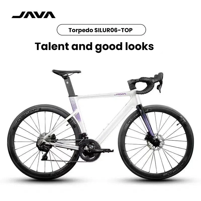 24 Speed Road Bike with Lightweight Aluminum Alloy Frame, Drop Handlebars & Carbon Fiber Front Fork for Endurance Racing