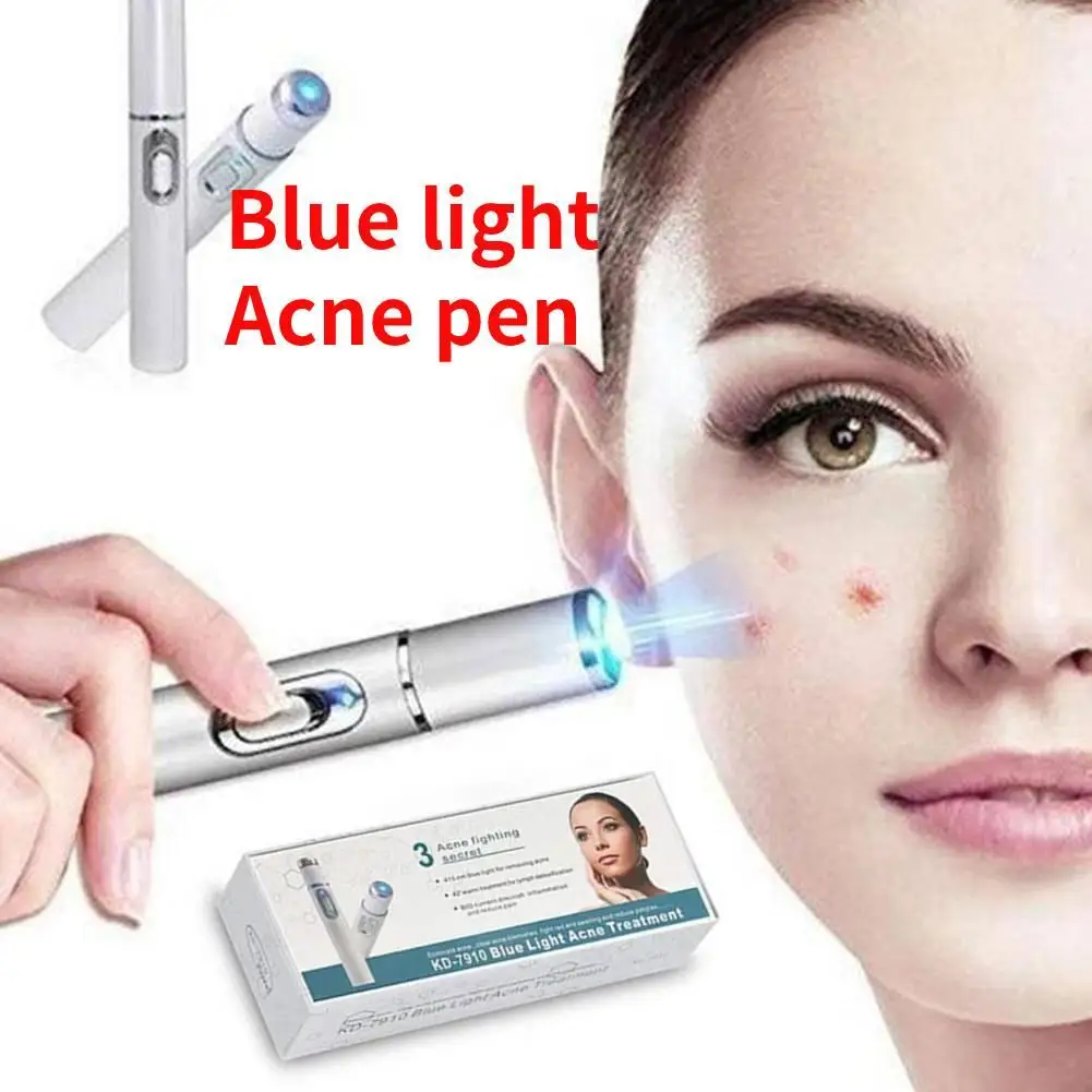 

Blue Light Acne Pen Black Eye Massager Relax Anti Pouch Beautifying Hot Sales Instrument Facial Repair Beauty Stick Esthetic
