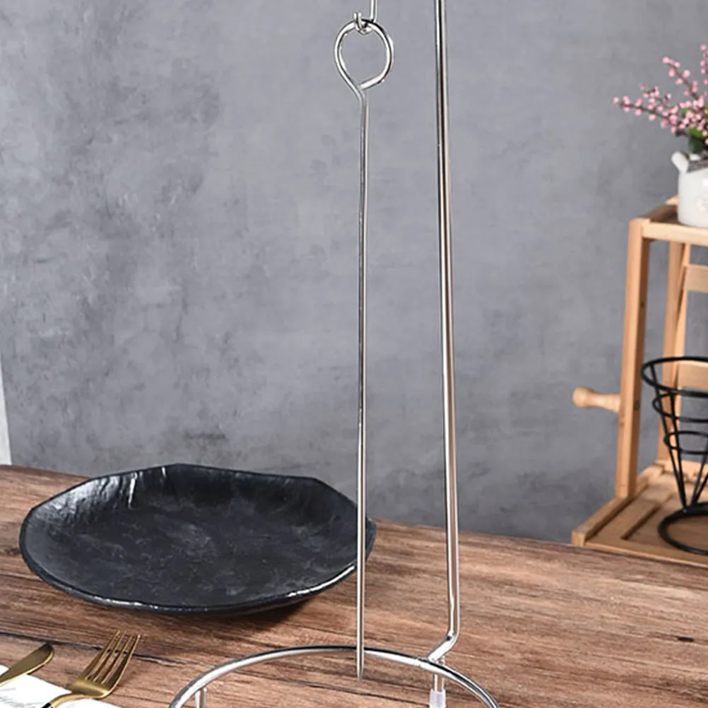 3Pcs Heavy Duty Stainless Steel Melamine Kebab Skewer Hanger Compact Portable Bbq Skewers for Grilling Roasting Outdoor