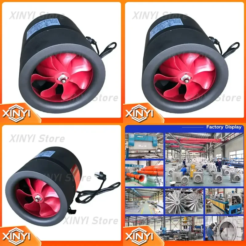 Electric Mixed Flow Fan for Low Noise Civil Air Conditioning Ventilation System Ball Bearing 380V Cast Iron Blades OEM ODM