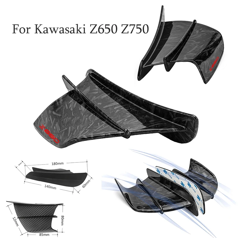 For Kawasaki Z650 Z750 Motorcycle Accessories Wind Knife Racing Wind Wing Deduct Shield Side Wind Spoiler Deductor Wing
