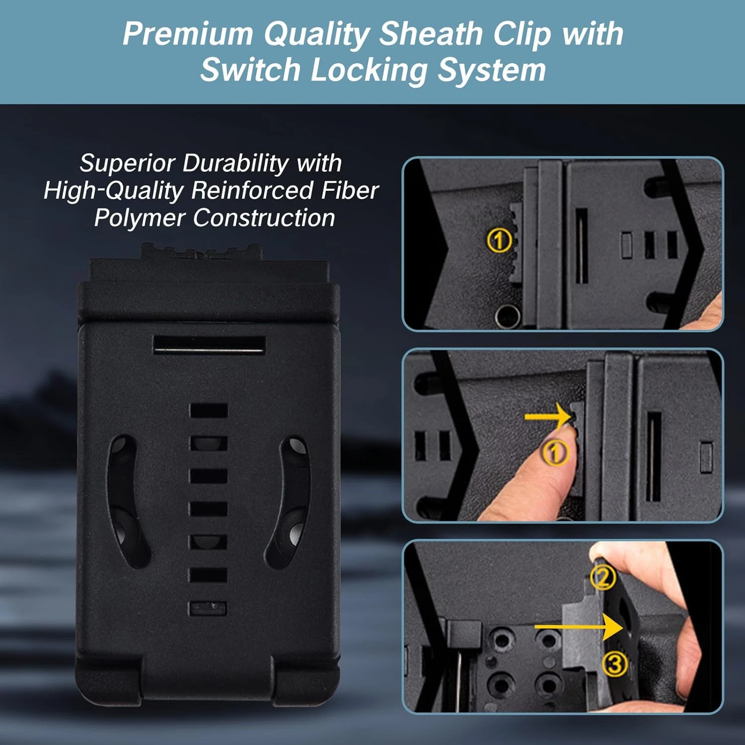 Taktisches Messerclip-Holster – universelle Gürtelscheide, kompatibel mit EDC, Outdoor-Camping- und Utility-Tools – Detail 14