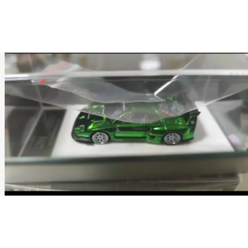 Edição limitada 1:64 supercarro verde F40 na Exposição Internacional de Modelos de Hangzhou, modelo de carro em liga fundida, colecionável.