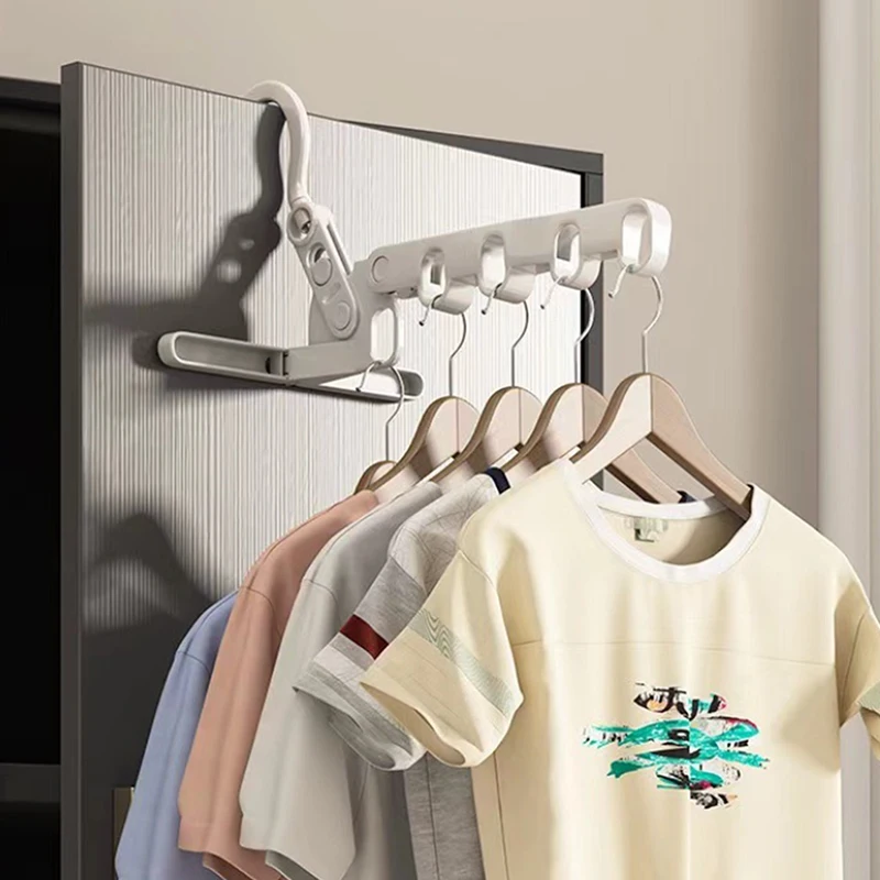 2pcs Hanging Rack With 5 Holes For Hotel Camping Portable Foldable Travel Hanger Folding Clothes Drying Rack Travel Hangers