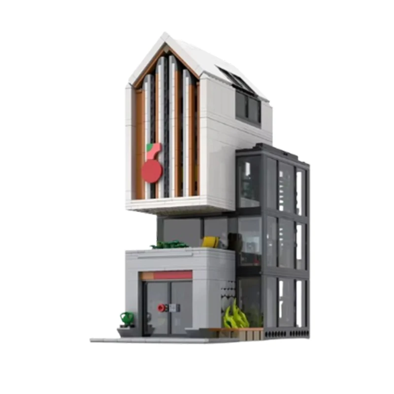 Spot Moc Klein Deeltje Moderne Architectuur Huisvesting Residentiële 1616Pcs Geassembleerde Puzzel Speelgoed Model Ornament Geschenk