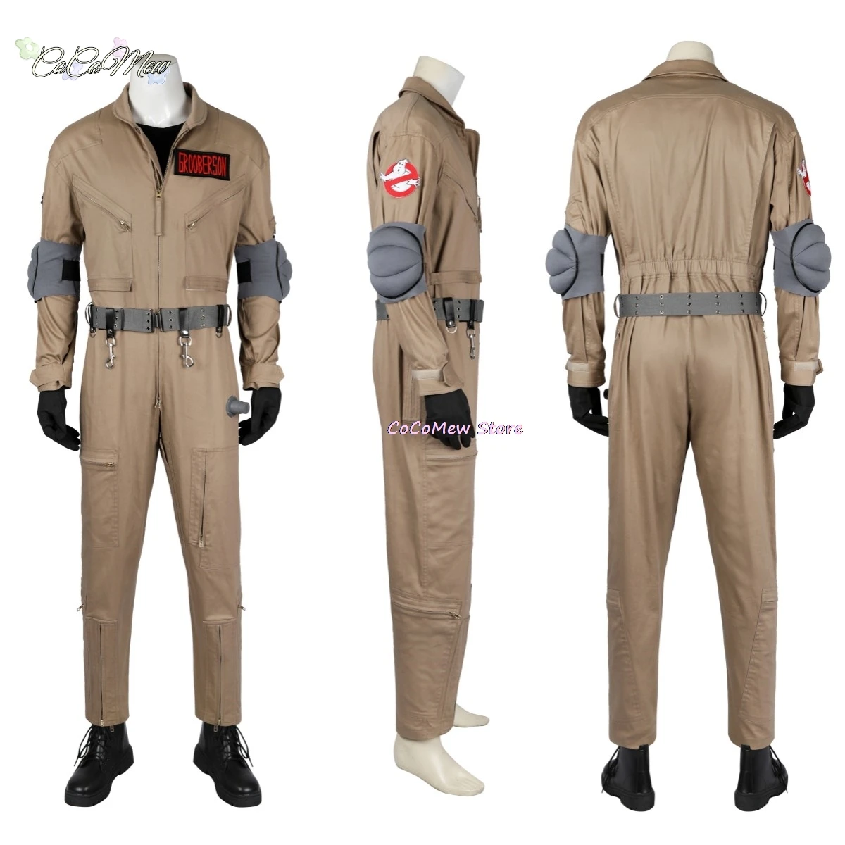 Male Gary Grooberson Cosplay Costume Ghostbusters Gary Jumpsuit Accessories Full Set and Individual Items Are Sold Tailor Size