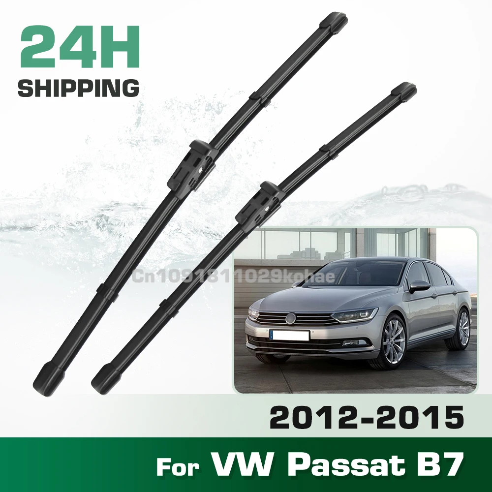 

For VW Passat B7 2012-2015 2013 2014 LHD&RHD Front Wiper Blades Windshield Windscreen Window Brush 24"+19"