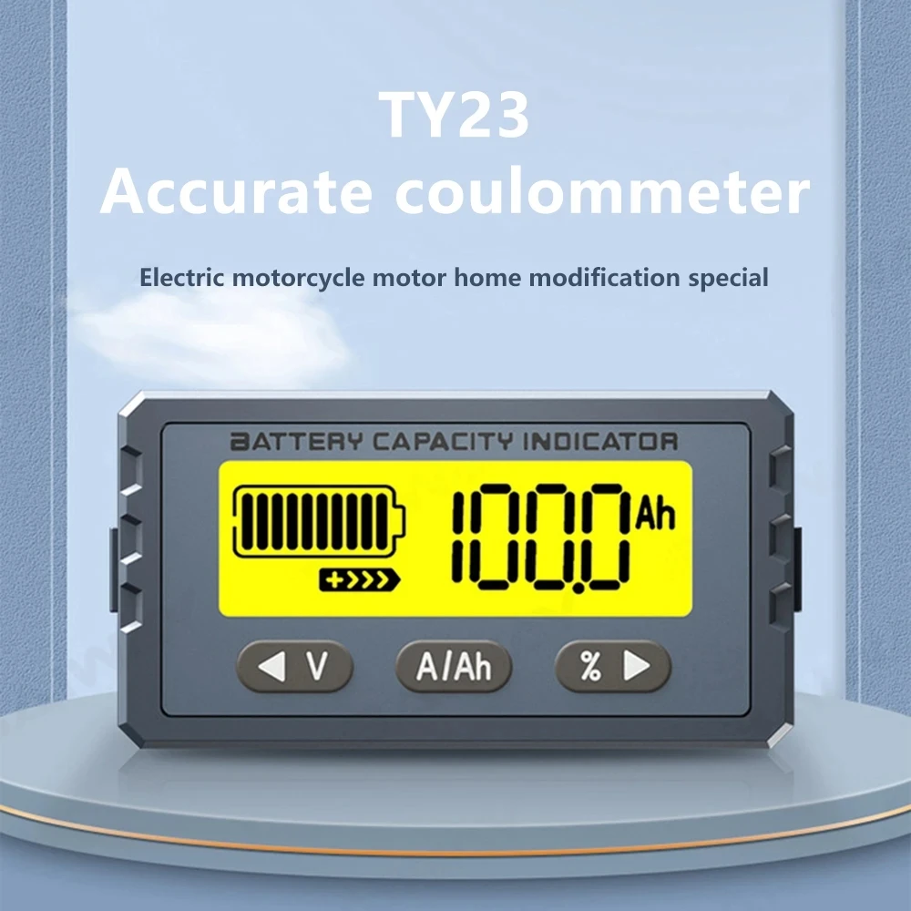 TY23 DC8-120V Battery Tester 50A 100A Coulometer Battery Capacity Tester Indicator Voltmeter Voltage Current Capacity Detector