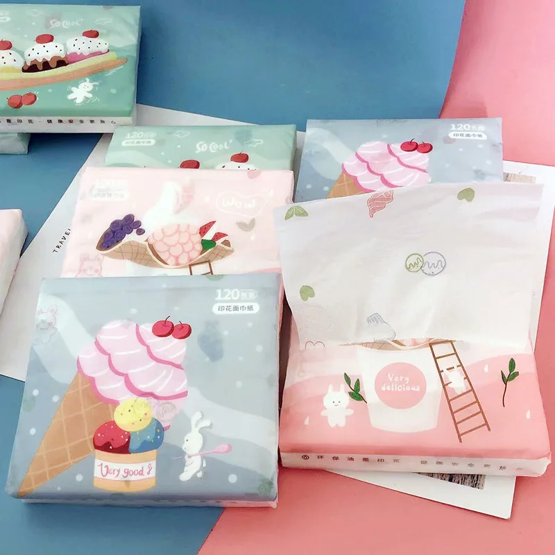 

Portable Printing Paper 3 Layers Odorless Virgin Wood Pulp Tissue Cake Print Paper Towels Colorful Napkins Toilet Paper