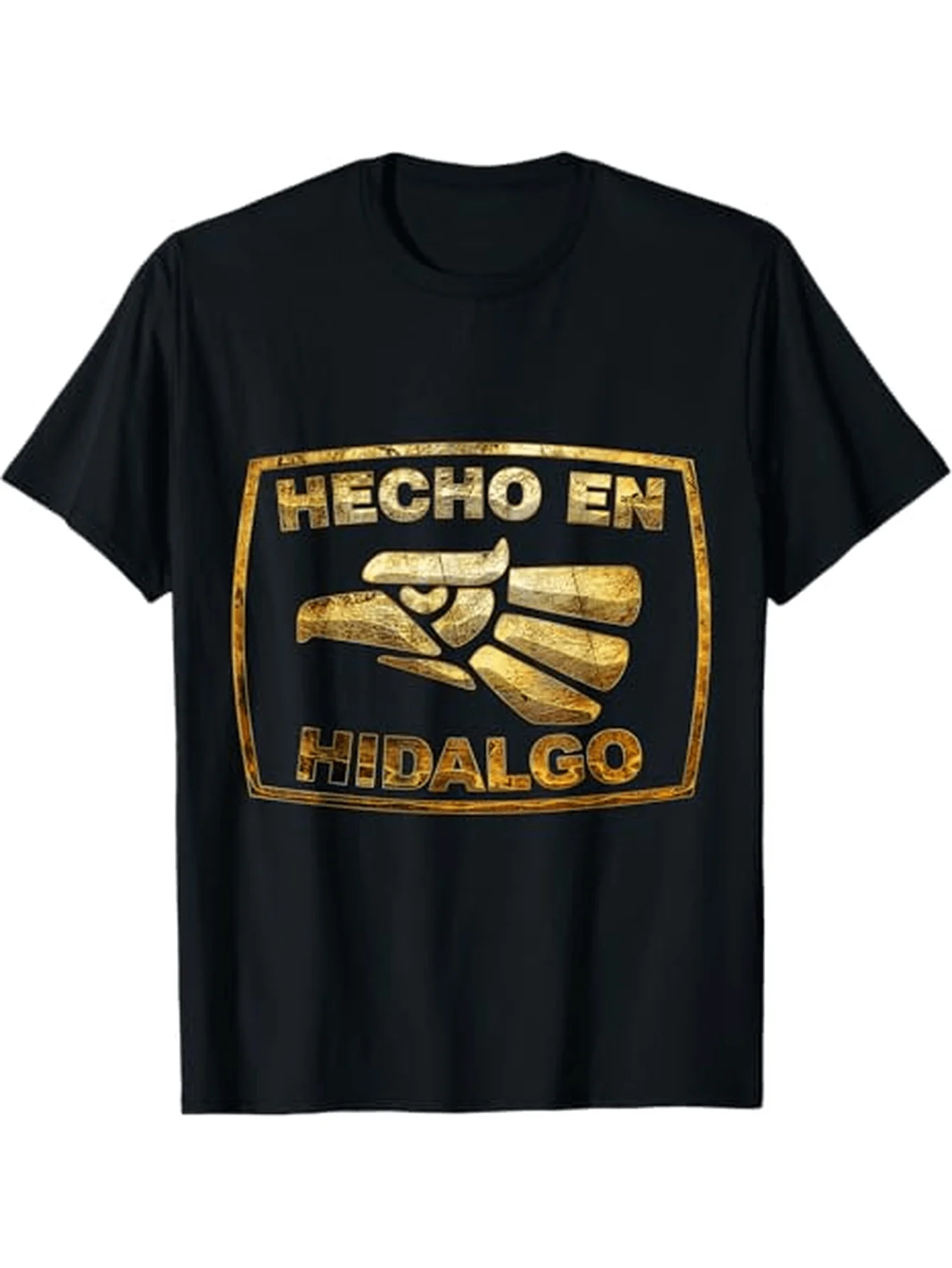 Authentic Mexican Hecho En Hidalgo Eagle Emblem & Serpent T-Shirt 100% Cotton O-Neck Short Sleeve Summer Casual Mens T-shirt