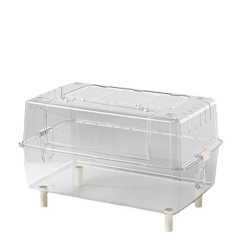 

Transparent Hamster Cage Large Double Layer Villa for Sugar Gliders Syrian Hamsters Breathable Chew Proof Natural Play Habitat