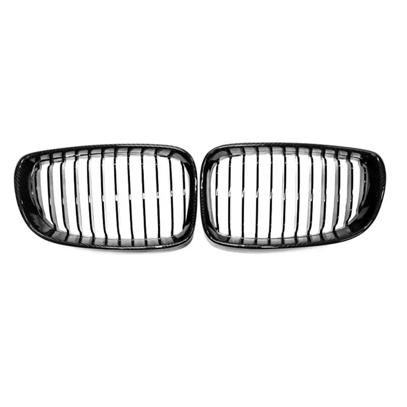 Real Carbon Fiber Front Bumper Mesh Grill Grille For BMW 1 Series E82 E87 E88 2008-2011 Single Line