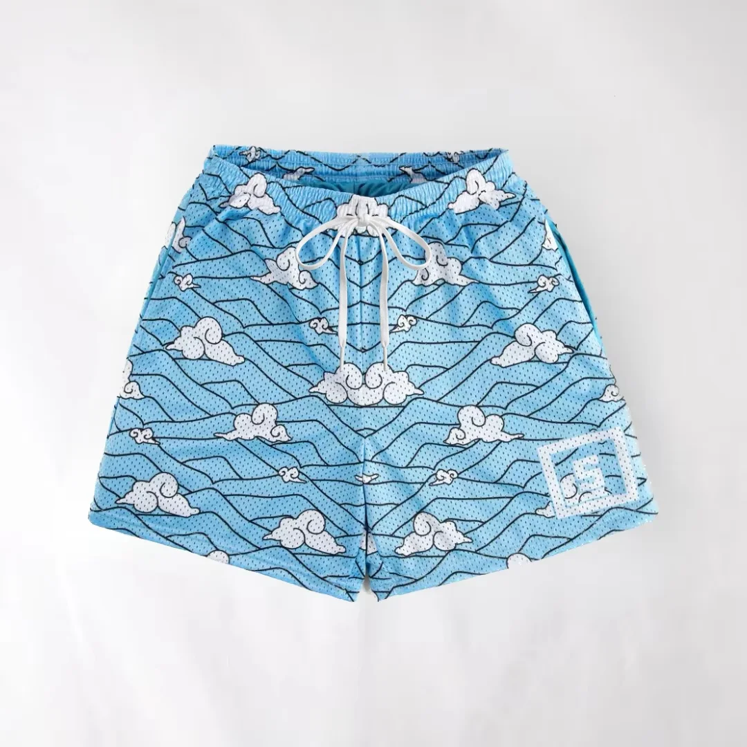 Trendy Unisex Collectible Demon Slayer Cube Shorts Soft Breathable Bottoms Ideal For Night Out And Casual Street Style Looks