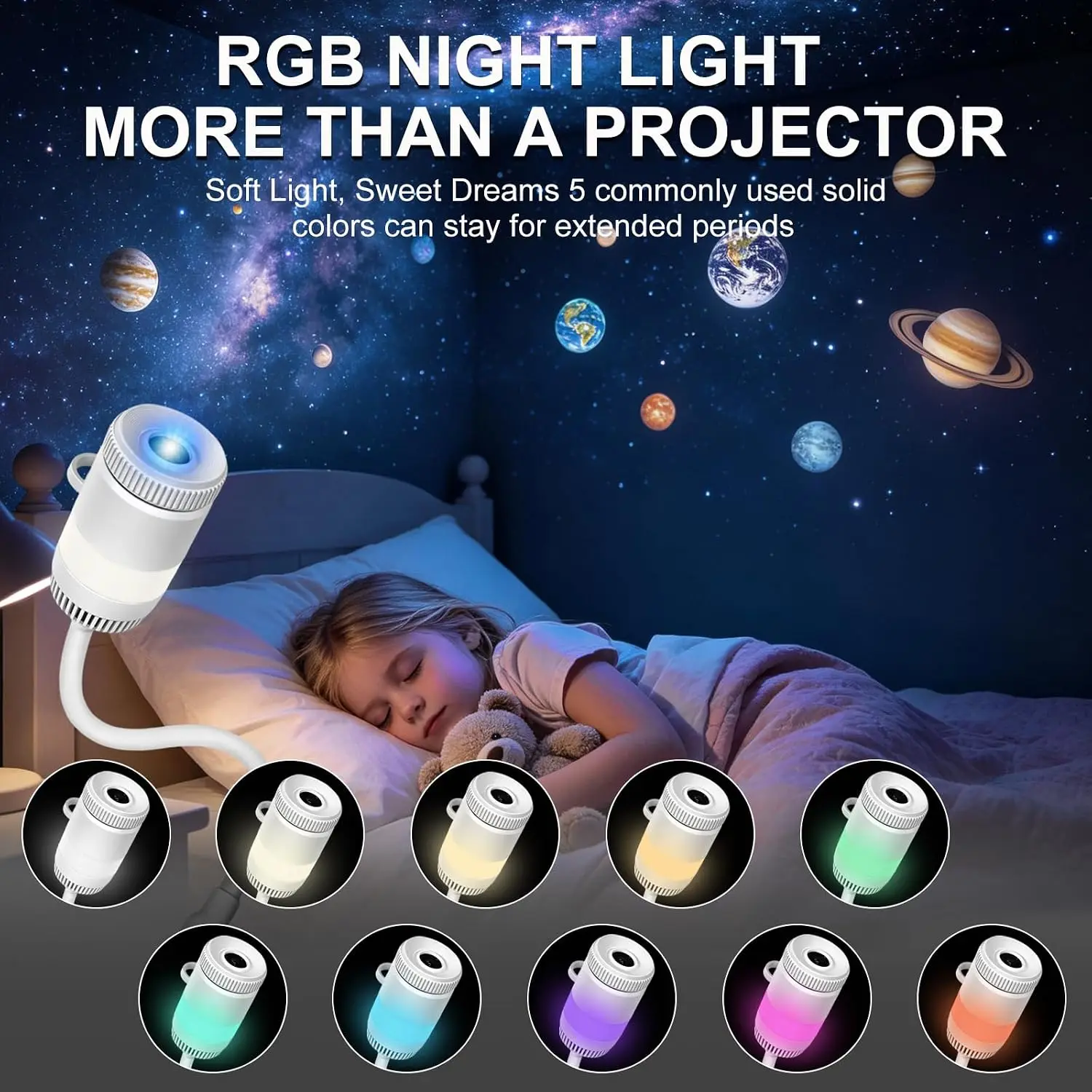 2026 Upgraded 2-in-1 Galaxy Projector Night Light, Plug and Play Ultra-HD Star Projector with 13 Films, 10 Night Light Modes