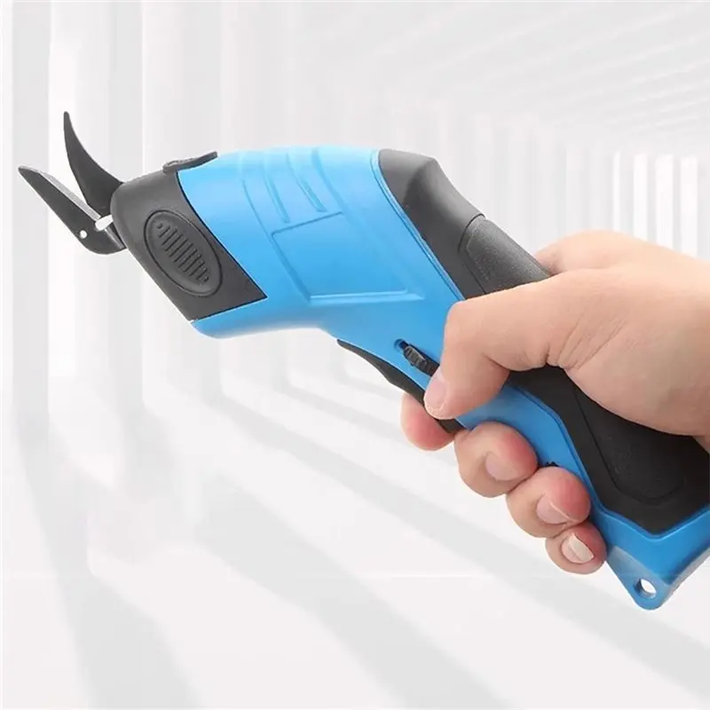 ABHI-Electric Scissors 3.6V Fabric Cutting Machine Leather Tailor Scissors Steel Blades USB Charging Portable Power Tool