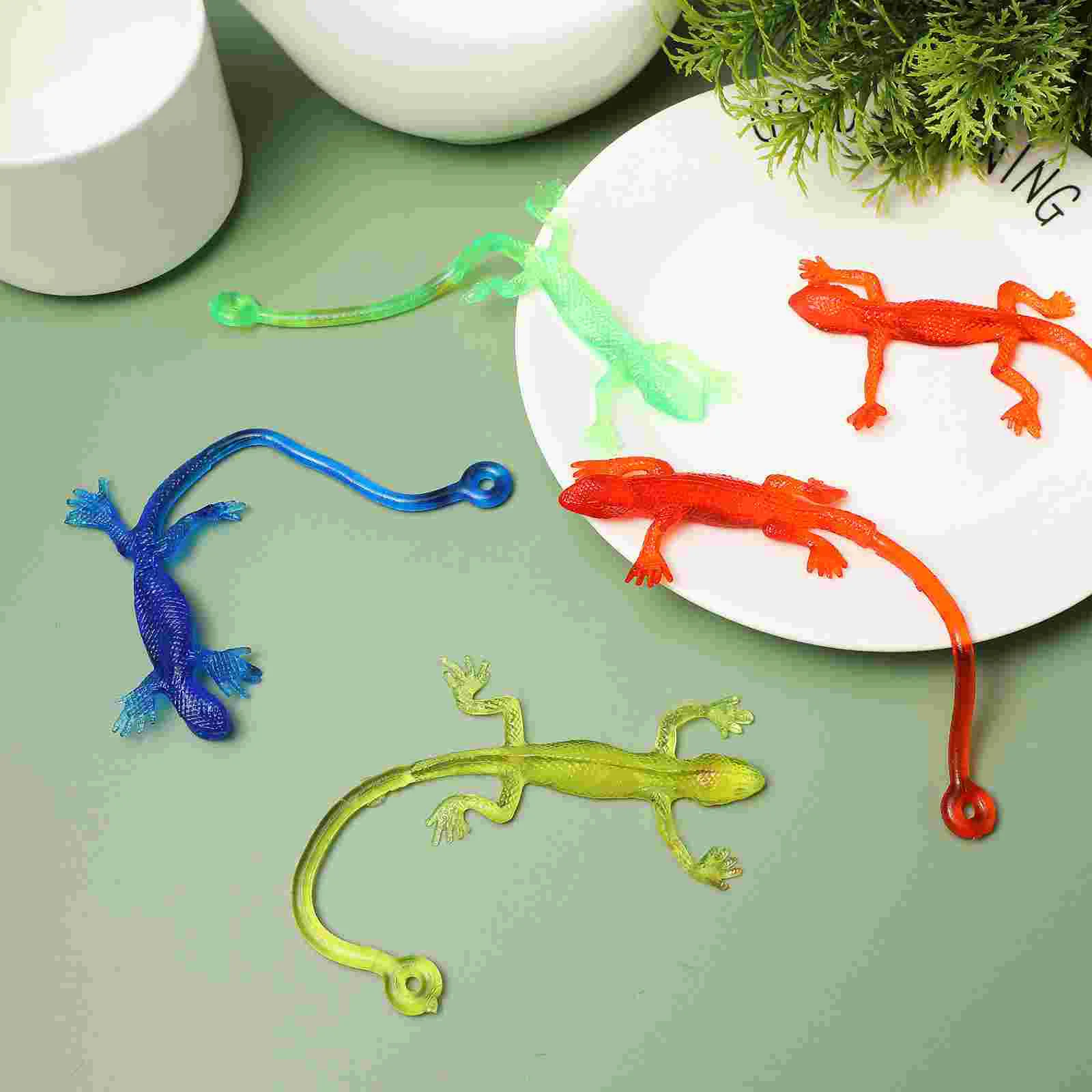 5 Pcs Vent Lizard Toys Stretchable Class Party Favors For Kids Goodie Bags Models Adornments