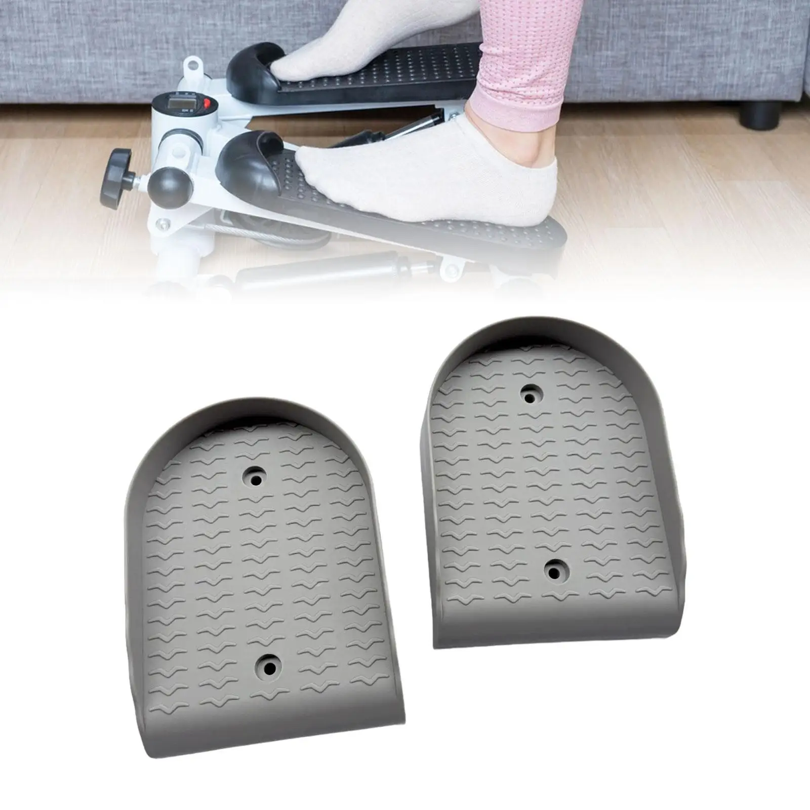 Stair Stepper Pedals 20x4cm Gray Textured Footboard Compatible Replacement for Most Stepper Machines