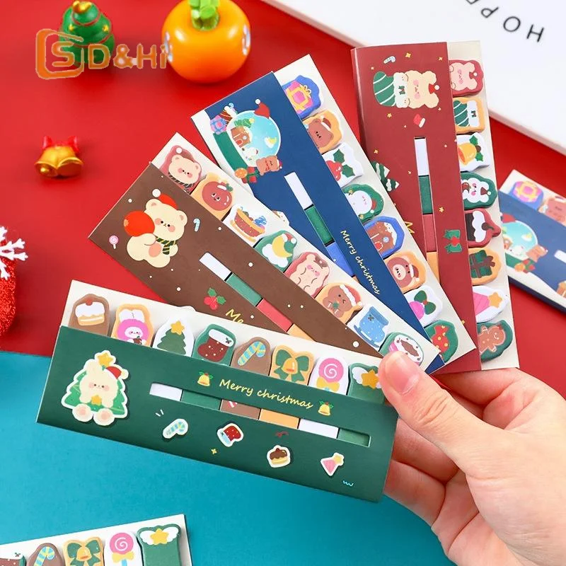 1PCS Paper Christmas Row Station Notes, Students Ins Cute  Stickers Cartoon High-value N Sticky Notes Stationery