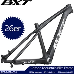 BXT Carbon Frame for Kids Bike, Carbon Frame, Seatpost, Head Size 1-1/8 to 1-1/2 T800, 2023 14 in, 31.6mm