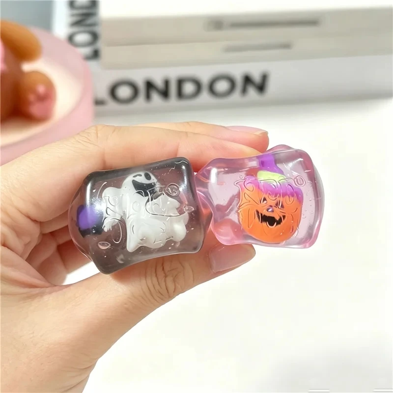 2027 Needoh Halloween Teenie Mini Ice Cube 4Pack Fidger Sensory Toy Blind Box Slow Rebound Anxiety Relief Squeeze Stress Ball view 4