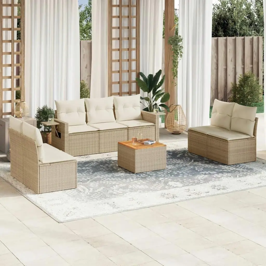 

Stylish Beige Garden Sofa Set Comfortable Outdoor Furniture Modern Design for Patio Balcony and Deck Relaxing Seating Solution