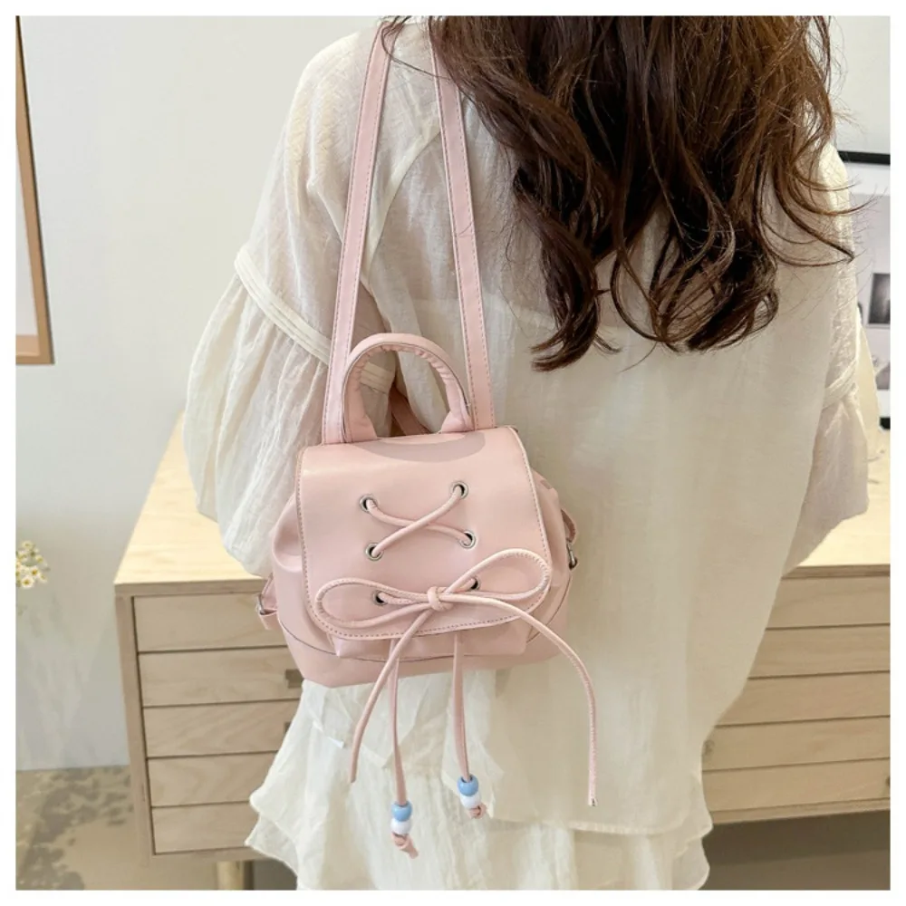 Female Backpack PU Small Teenage Girls Fashion Leisure Zipper Shoulder Bag Knapsack High-capacity Women Mini School Backpack