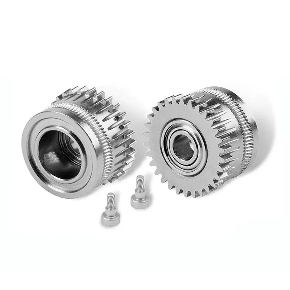 Nickel Plating Twin Gear Extrusion Kit K1/K1 MAX/K1C Coating Extruder Wheel Kit Mechanical Equipment Power Tools Accessories