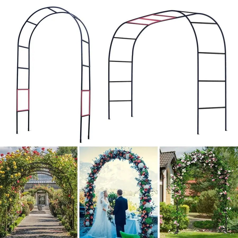 

0.7mm Tube Garden Arch Trellis 4.6ft Wide x 7.9ft High or 7.6ft Wide x 6.4ft High Garden Trellis for Climbing Plants Stable Gard