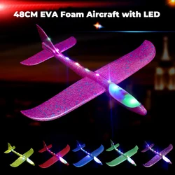 飛行機やアウトドアスポーツ用の泡型LEDライト,48cm,飛行モード,グライダー,慣性,飛行機