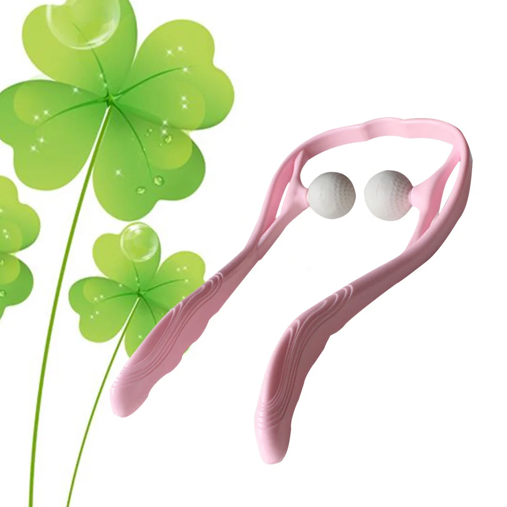 

Cervical Massager Pink Ergonomic Multifunctional Neck Shoulder Arm Massage Ball for Muscle Relaxation Stress Relief