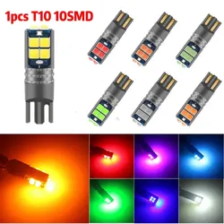 1x T10 W5W LED Canbus 12V 24V LED Bulbs 10SMD 194 168 Auto Car Interior Light Plate Dome Reading Lamp Clearance Light