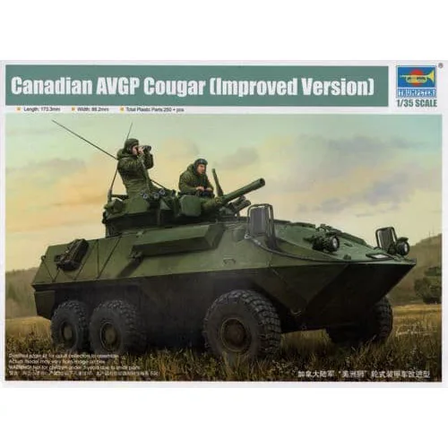 Trumpeter Assembled Model Kit 01504 Canadian Cougar Wheeled Armored Vehicle (Improved Version) 1/35