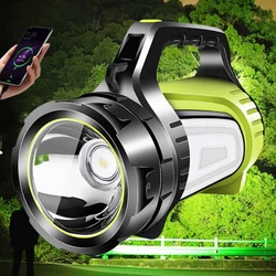 Rechargeable LED Flashlight Powerful Searchlight   Waterproof Ultra-long Standby Torch with USB OUTPUT Lantern