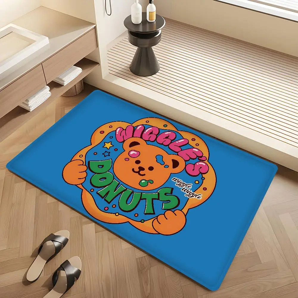 Popular LOGO W-Wiggle Entrance Door Mat Nordic Style Home Doormat Bathroom-Toilet Mats Bedroom Hotel Decor Mat