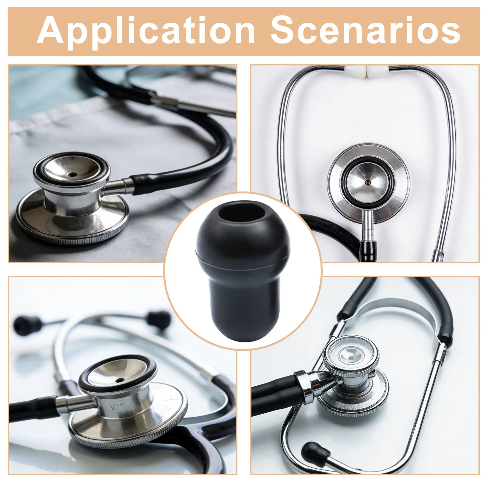 6Pcs Stethoscope Ear Plugs Silicone Replacement Earbuds Soft Sealing Noise Reduction Accessories for Use