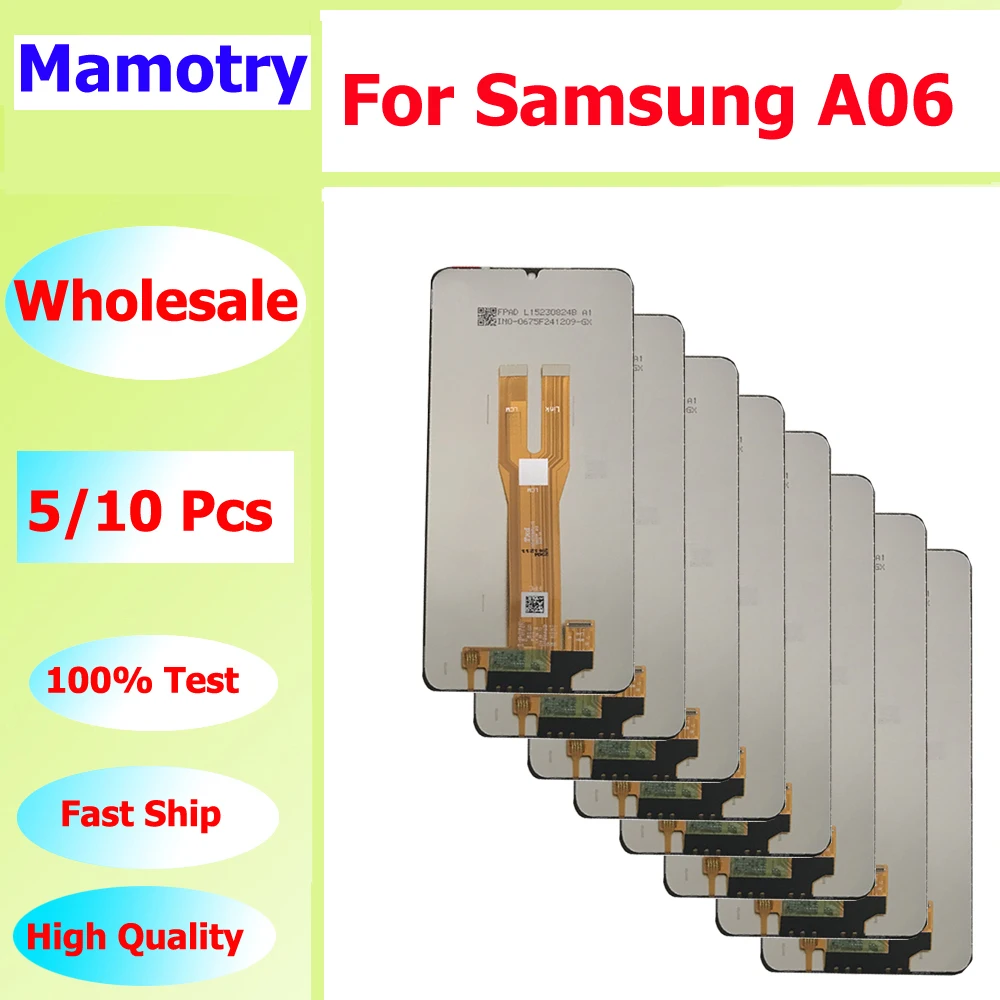 

Оптовая продажа, 5/10 шт./лот для Samsung A06, сенсорный ЖК-дисплей в сборе A065 A065F A065M SM-A065F/DS
