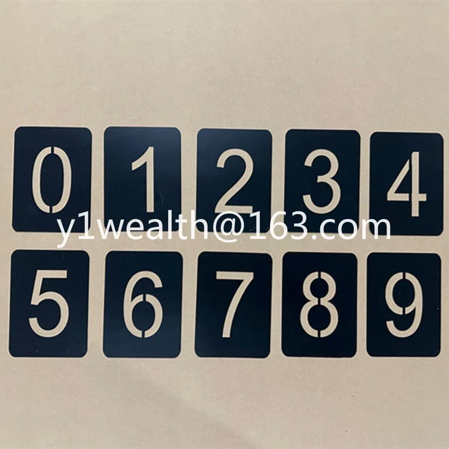 Digital painting template Hollow number plate 0-9 number Making iron sheet Plastic letters Self-painting mold Large