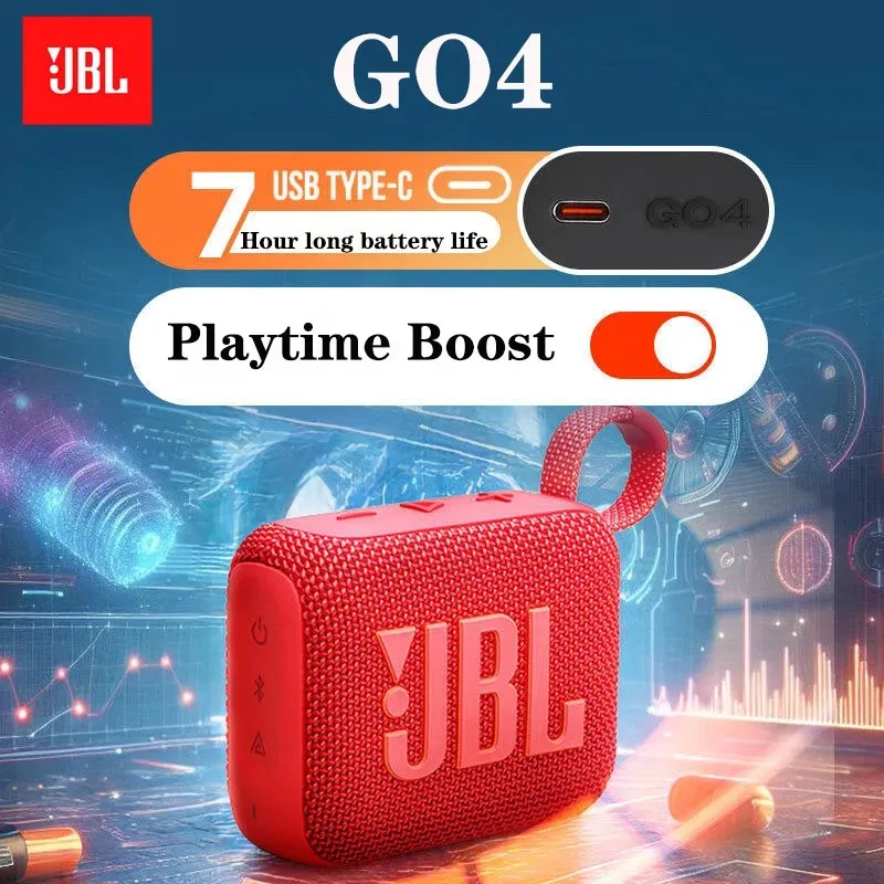 JBL GO4 Compact Bluetooth Speaker Multi-point Connection Auracast Technology Lightweight Carry Loop Travel Stereo Sound