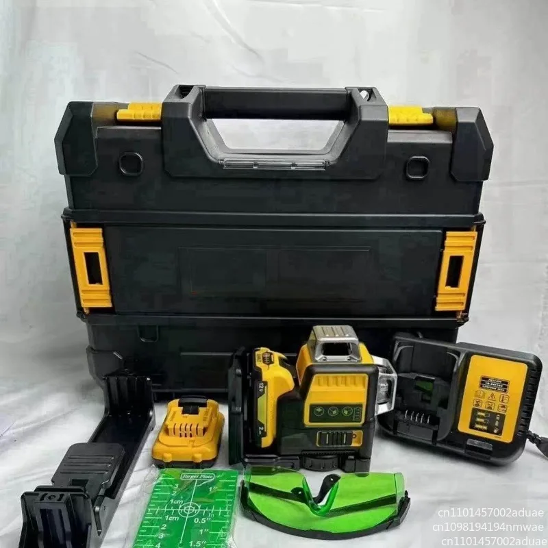 Cross 16 Lines Lithium Battery Green Beam Laser Level Set Self Leveling 4d Auto Rotary Construction Nivel Laser Level Kits