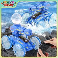2.4G Amphibious Remote Control Car Water Shooting 4WD RC Off-Road Stunt Car Rolling Spary Water Gun RC Drift Cars Toy Boys Gift
