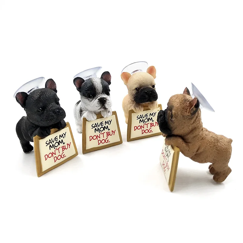 French Bulldog Figurine Dog Puppy Phone Stand Animal Model Home Decor Miniature Fairy Garden Decoration DIY Accessories Modern