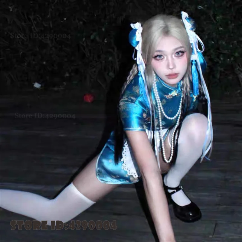 Plus Size Chinese Dress Sexy Slim Split Y2K Girl Qipao Lolita Dress Cosplay Party Costume Traditional Chinese Cheongsam Vestidos - view 3