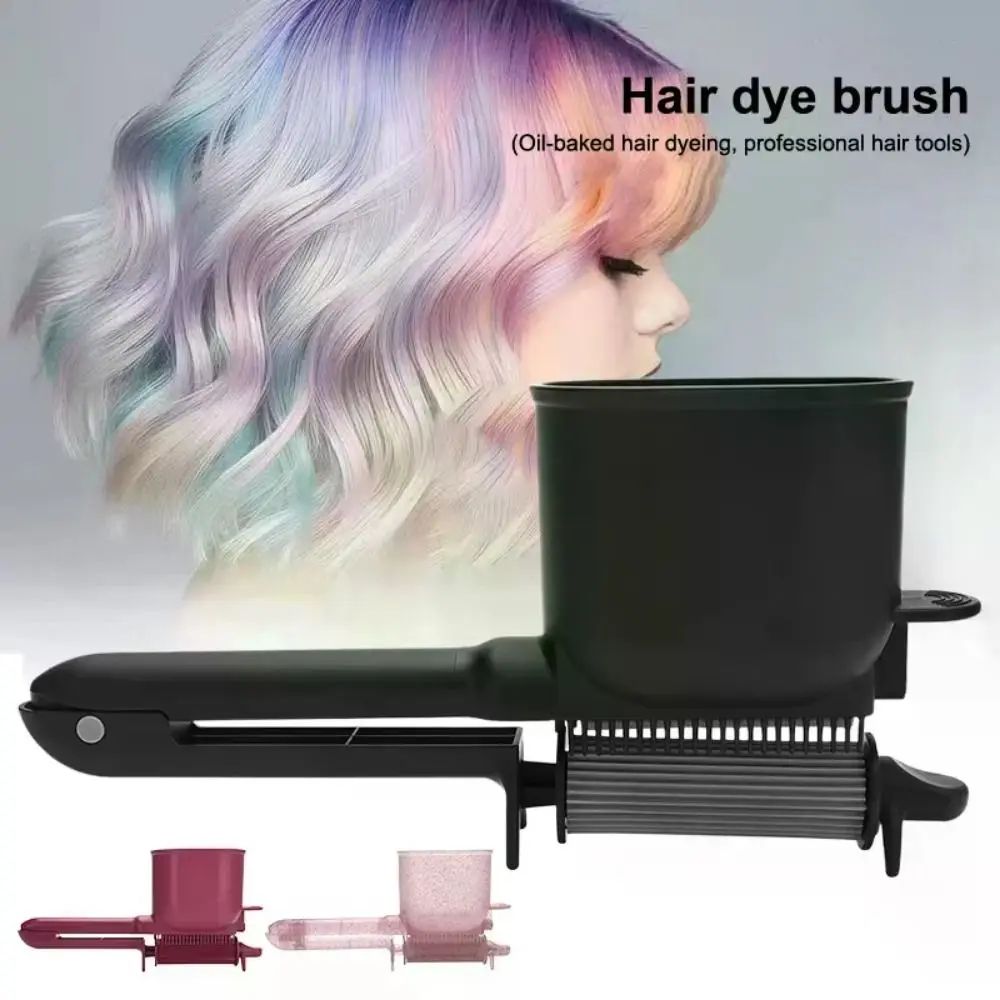 Smooth Brush Automatic Roller Comb Large Capacity Portable 2-in-1 Dye Tool Plastic Effortless Hair Dyeing