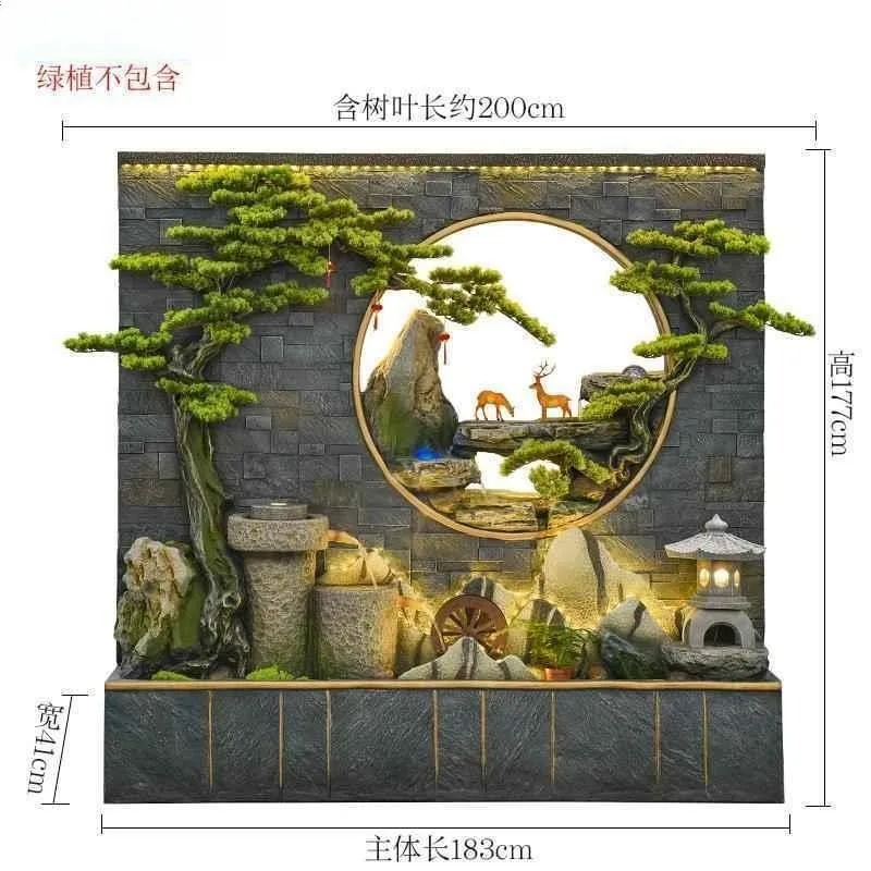 Wholesale Cheap Large Outdoor Waterfall Water for Garden Decoration Resin Water Fountain Artificial Mountain Fountain Curtain