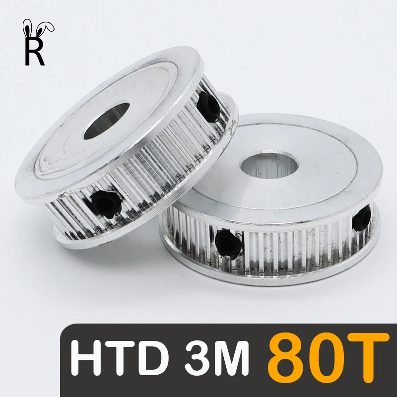 HTD 3M 80Teeth Pulley Timing Pulley Gear Bore 5/6/8-20/22/25mm 3M 80 Teeth Belt Width 10/15mm HTD3M 80T Pulley Synchronous Wheel