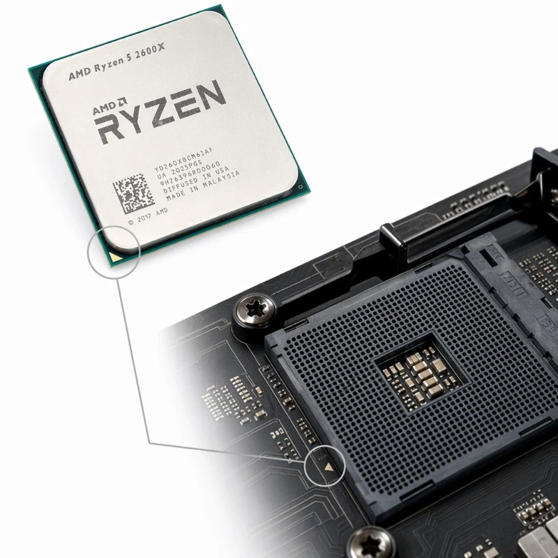 AMD Ryzen5 2600X Zen+ Architecture 6C12T 3.6GHz 95W AM4 Desktop Processor Budget  CPU For Game Work Multi-task