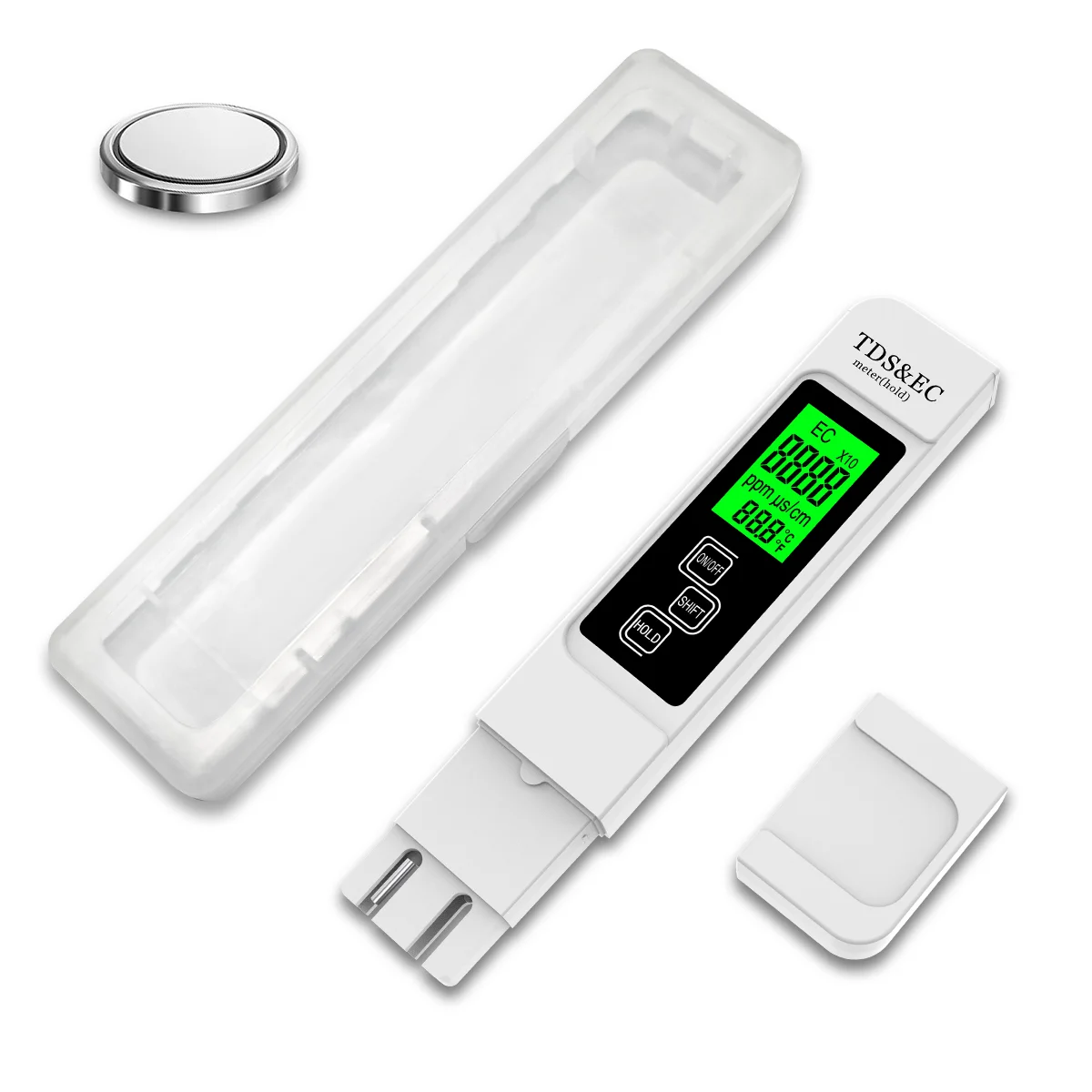 A5 Wasserqualitätstester Tragbares 4-in-1 TDS EC & Temperaturmessgerät 0-9999ppm Präzise für Trinkwasser, Hydroponik, Aquarium – Detail 13