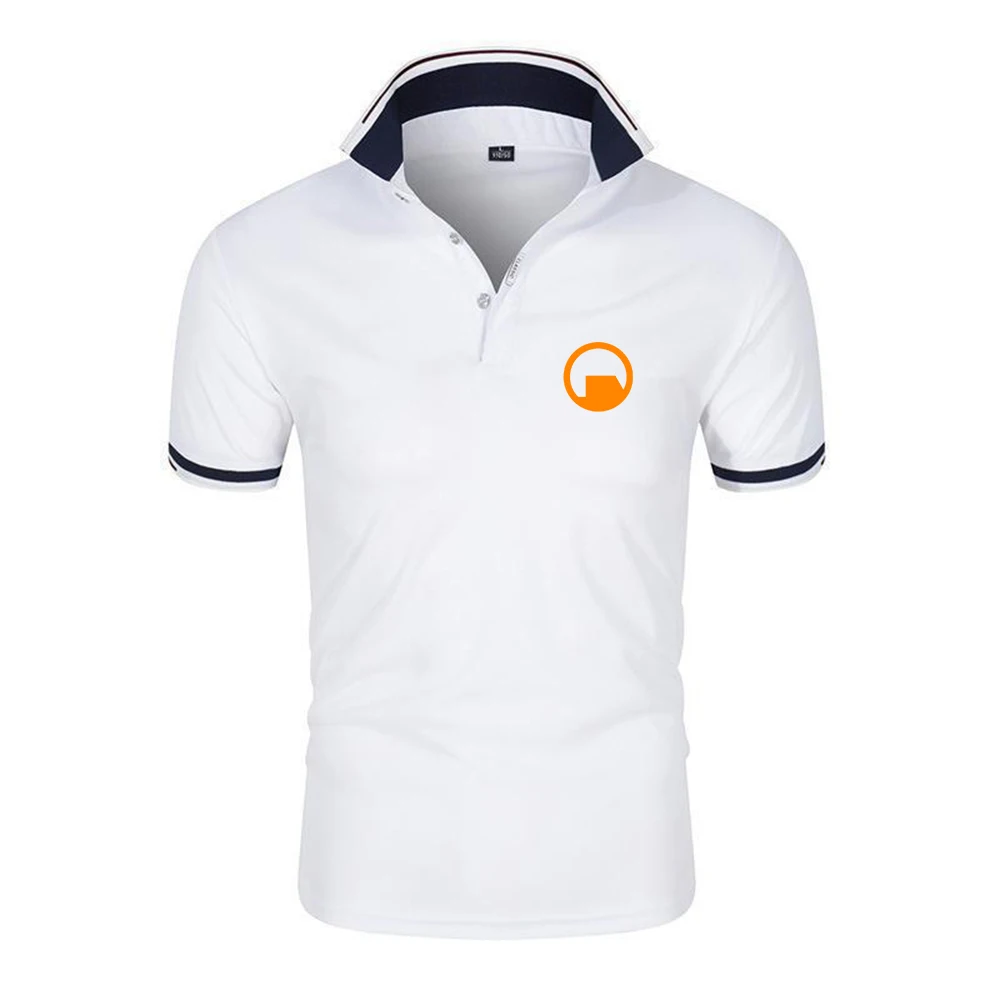 Black Mesa Research Facility New Solid Color Polo Shirt Men's Short Sleeve Button Tshirts Lapel Lightweight Streetwear