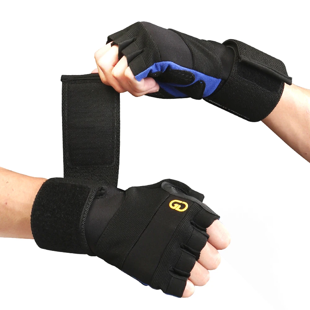 1 par de guantes de entrenamiento con soporte para muñeca y protección completa de la palma, equipo de gimnasio multideportivo para Crossfit/bodybuilding/colgante